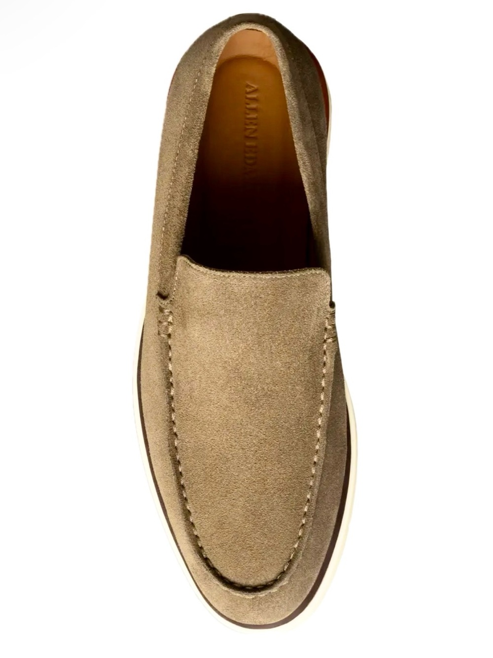 Allen Edmonds Burke Men’s Suede Slip-On Venitan Hybrid Loafer, Tobacco Taupe 8.5